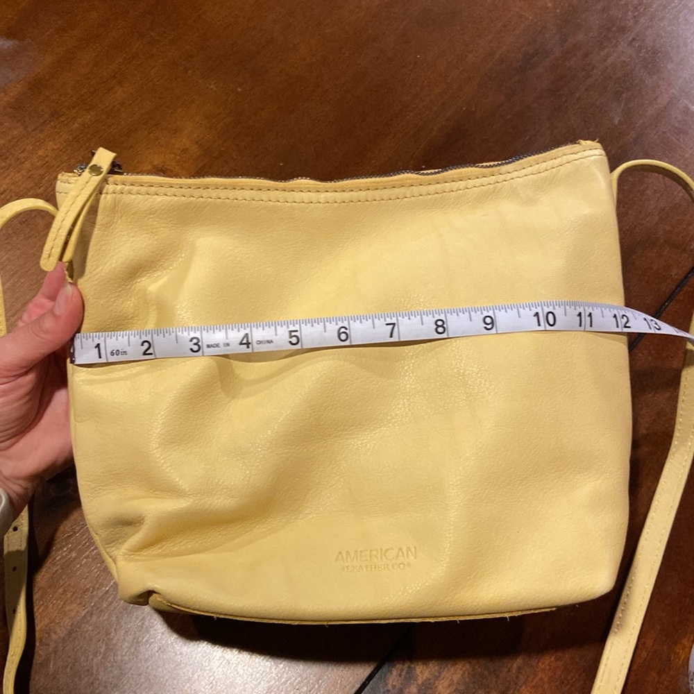 American Leather Yellow Crossbody Bag. - Picture 13 of 16